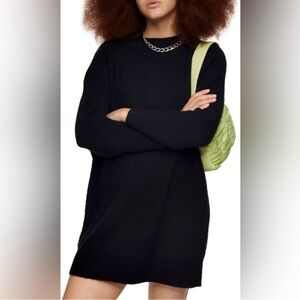 Topshop Oversize Long Sleeve Mini Sweater Dress
